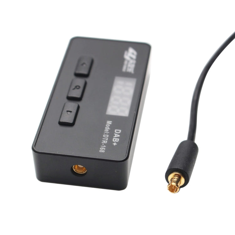 Car DAB+ receiver module with buttons and 3.5 mm antenna output