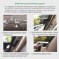 Car DAB+ antenna installation guide with numbered steps and diagrams
