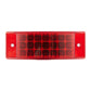 Red LED rectangular tail light with 21 illuminated diode cells and mounting holes