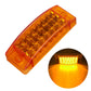 Yellow LED car tail light with clear housing and 21-diode edge glow