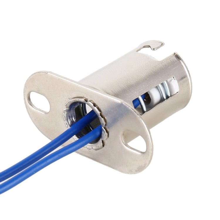 Single 1157 bulb holder base socket with blue cable and metal connector
