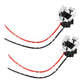 H7 lamp socket holder pair with curved cable leads and metal terminals