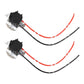 H7 halogen socket holder pair with black cable and red insulated wires