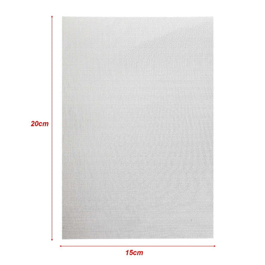 White crack repair mesh size diagram, approx. 15cm x 20cm