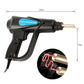 Plastic welding gun with copper heating electrode tips and power cord
