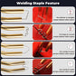 Plastic welding staple set for different crack and corner repairs