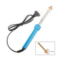 Electric plastic welding soldering iron with blue handle, metal rod, and copper-like tip