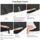 Crack repair tutorial showing welding tip and patch net steps for plastic bumper repair