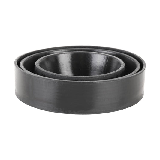 Stacked universal headlight dust covers, dark and gray silicone rings, round opening