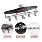 Universal LED strip mounting bracket pair with black covers, threaded bolts, anti-slip teeth