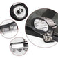 Universal LED strip light mounting bracket set with black rubberized grips and hardware