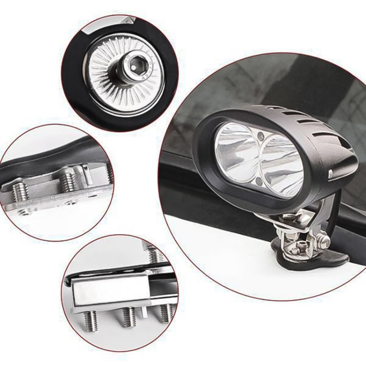 Universal LED strip light mounting bracket set with black rubberized grips and hardware