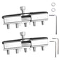 Universal LED strip light mounting brackets with silver metal clamps, bolts, and two L keys