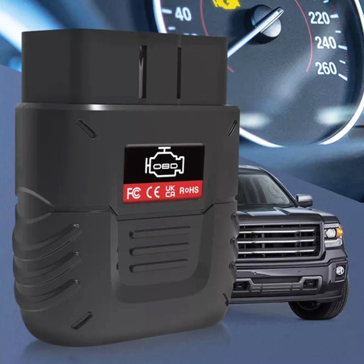 Car OBD2 Bluetooth diagnostic scanner, black device with front H-OBD label.