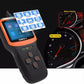 OBD2 V317 code reader showing diagnostic menu on orange screen