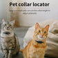 Pet GPS tracker collar worn by orange and tabby cats with black neck module