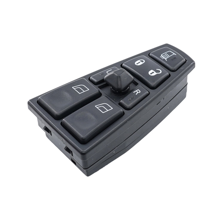 Volvo power window switch, dark gray buttons with window icons and rocker selector