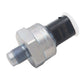 Car brake pressure sensor, side view with silver hex housing and black wiring plug