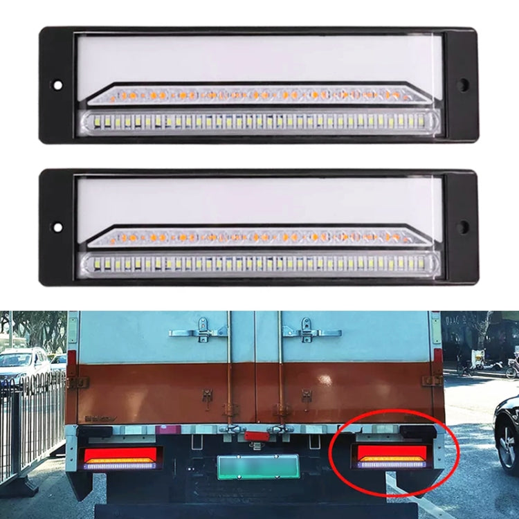 Black LED trailer light with clear lens and horizontal light bar, two-pack view