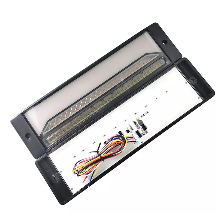 Black LED trailer light with exposed wiring and internal circuit board