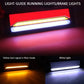 LED trailer light showing red brake and white running illumination, slim lens