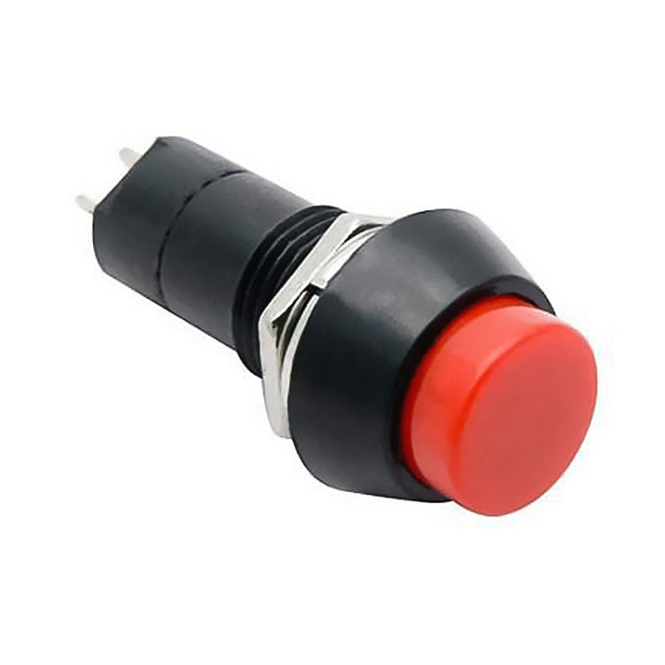 Black windshield washer pump with red button and silver metal connector