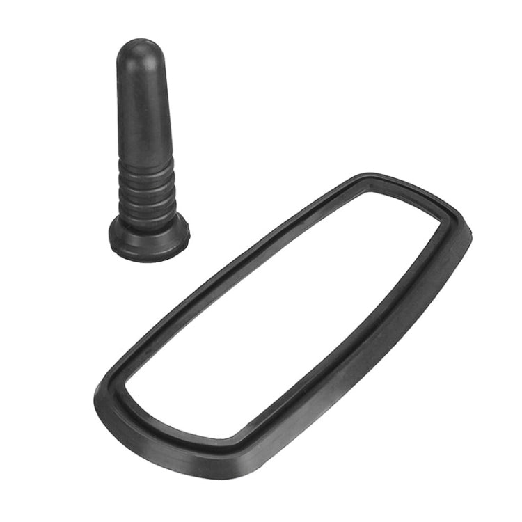 Black rubber sealing ring and antenna base grommet, set for car roof mount