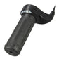 Black electric bicycle throttle turning handle grip with curved trigger housing