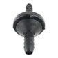 Black vacuum check valve air pump with round housing and single hose nozzle