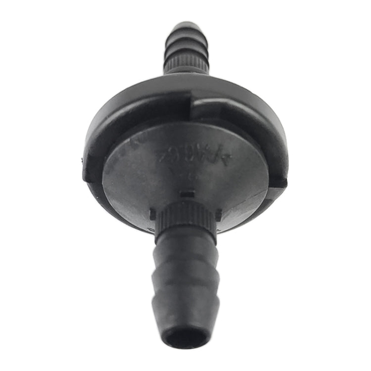 Black vacuum check valve air pump with round housing and single hose nozzle