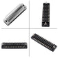 Fuse box terminal block set: silver fuse module and black multi-screw terminal rail