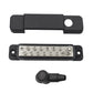 Black 12-way battery bus bar terminal block with metal strip and mounting holes