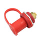 20mm car battery binding post set with red insulated wire boot and brass stud