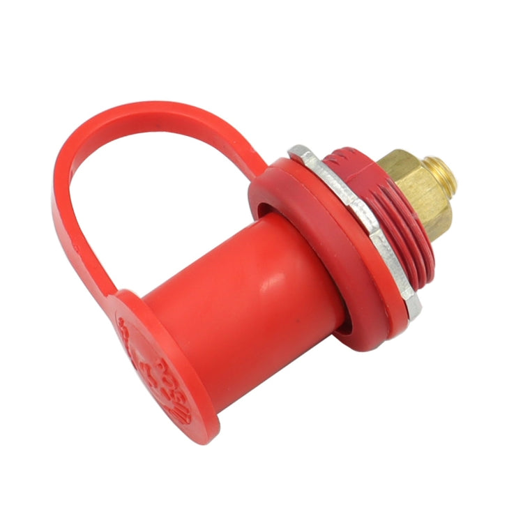 20mm car battery binding post set with red insulated wire boot and brass stud