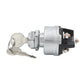 4-position ignition starter switch cylinder with metal keys and two copper contact terminals