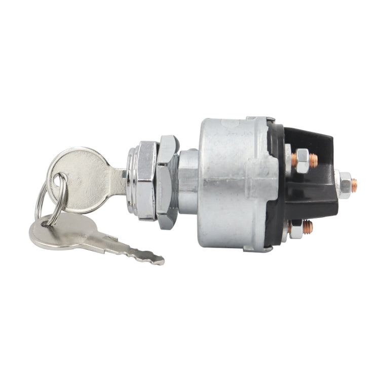 4-position ignition starter switch cylinder with metal keys and two copper contact terminals