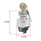 4-position ignition starter switch with metal keys and front key cylinder view