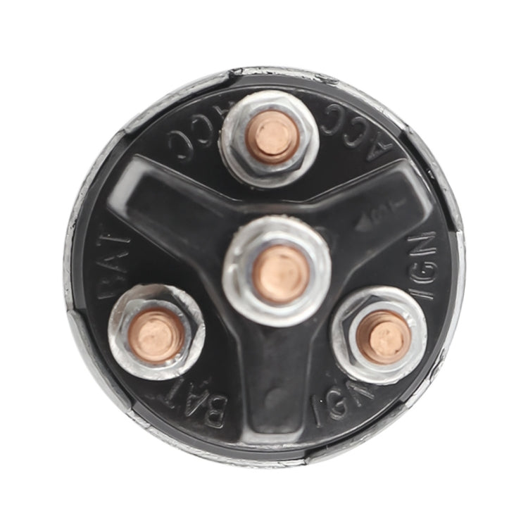 4-position ignition starter switch contact plate with four copper terminals and black center