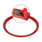 Red trim ring sticker with close-up of inner texture