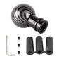Carbon fiber gear shift knob with black stem plus mounting sleeves and hex key