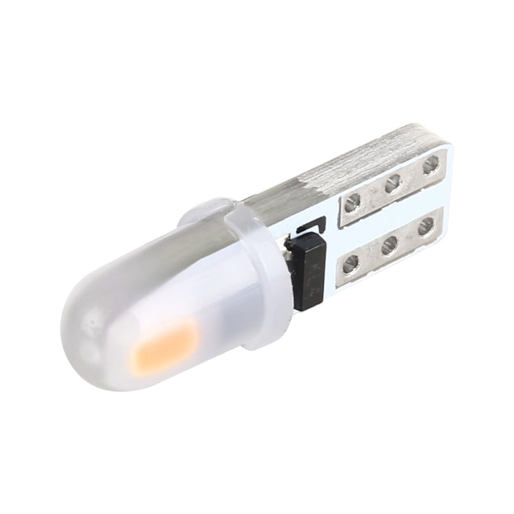 Single T5 car instrument panel LED bulb with warm yellow light