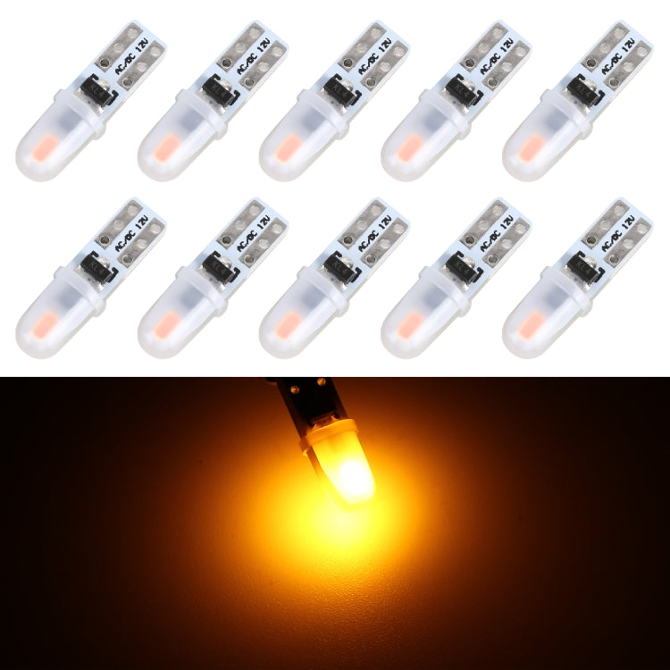 Set of T5 car instrument panel LED bulbs with clear white light caps