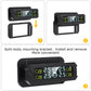 Solar TPMS receiver with split-body mounting bracket and digital screen, black casing