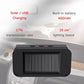 Solar-charging TPMS receiver with built-in solar panel and compact battery housing, black