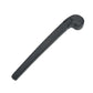 Single rear wiper arm blade with curved rubber edge