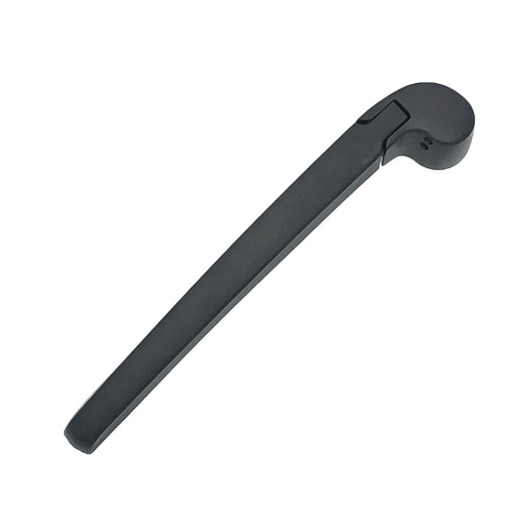 Single rear wiper arm blade with curved rubber edge