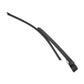 Rear wiper blade with frame, curved profile and mounting clip