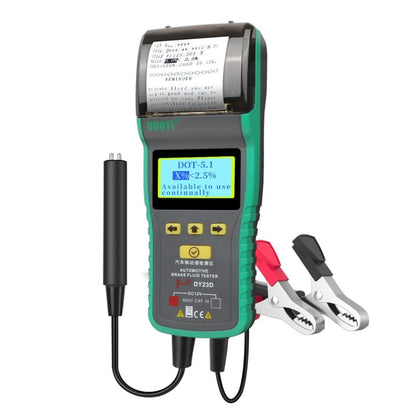 Brake fluid tester pen with LCD screen, test probe, and clamp leads