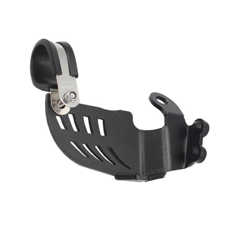 BMW side bracket switch guard, black protective panel with vented cutouts