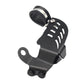 BMW side bracket switch guard with circular mounting hole and vent slits, black